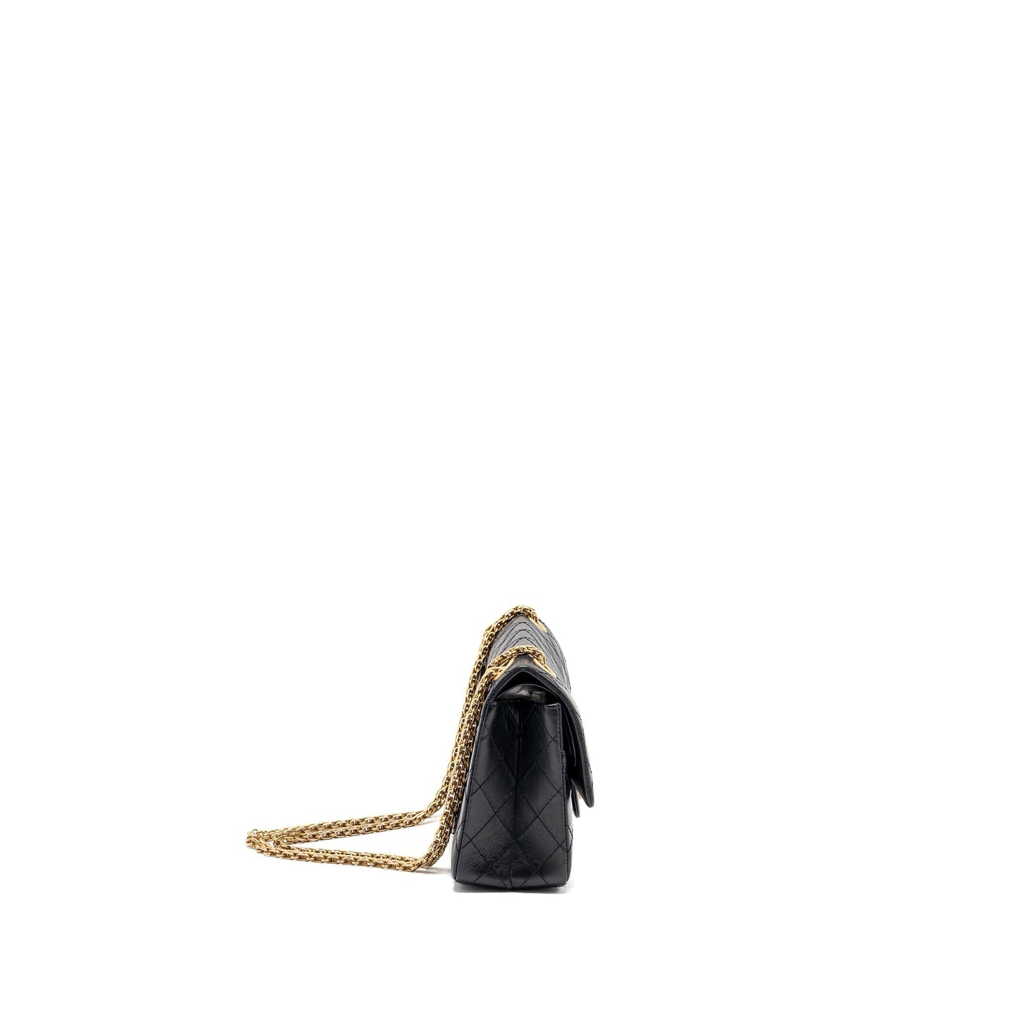 Chanel Small 2.55 reissue double flap bag aged calfskin black