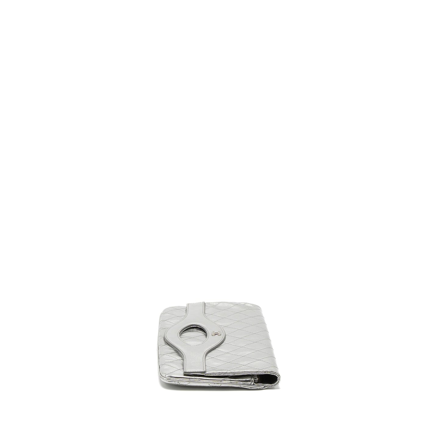 Chanel 31 Clutch Bag Goatskin Metallic Silver