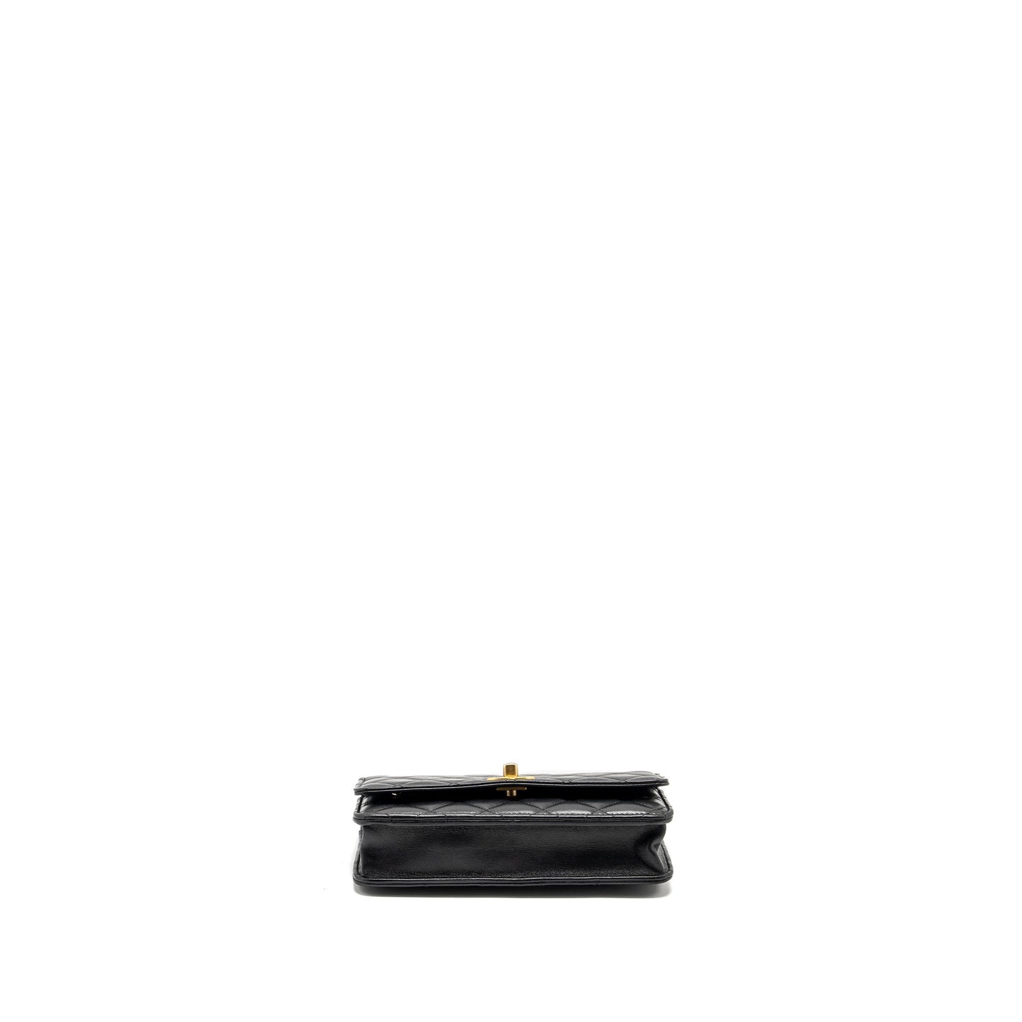CHANEL 23A Lion Charms Wallet On Chain Lambskin Black  (microchip)
