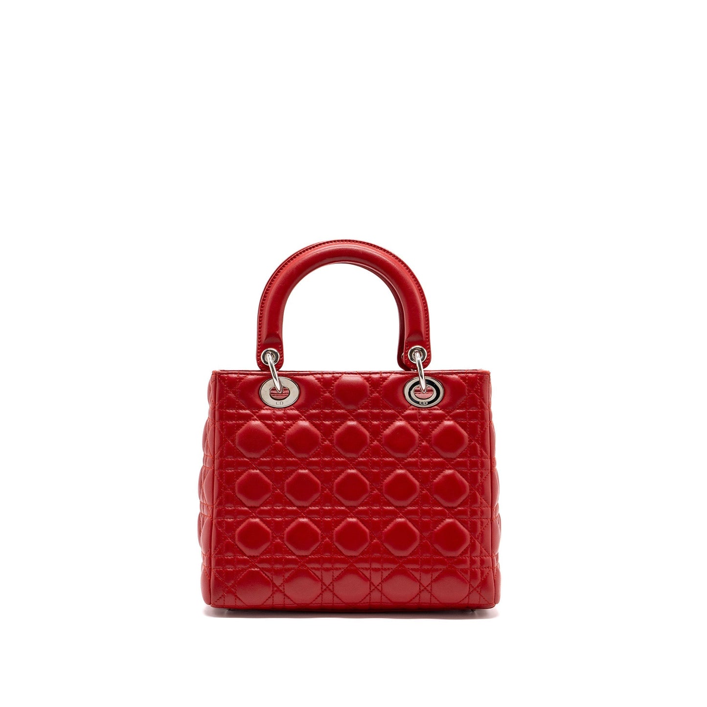 Dior Medium lady dior lambskin red