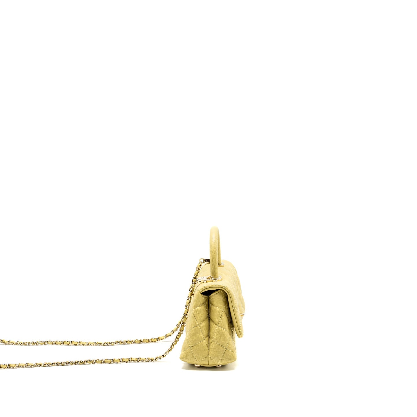 Chanel Mini Cocohandle caviar Yellow L