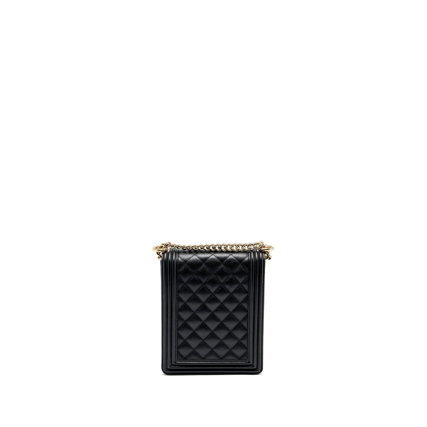 Chanel North South Boy Bag Caviar Black L