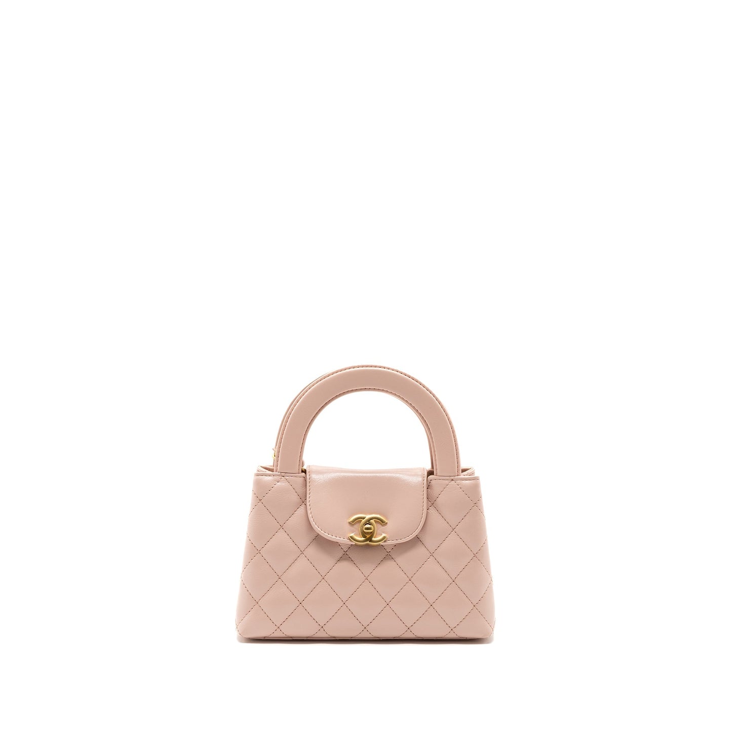 Chanel 23k Mini Shopping Bag Calfskin Light Pink  Brushed (Microchip)
