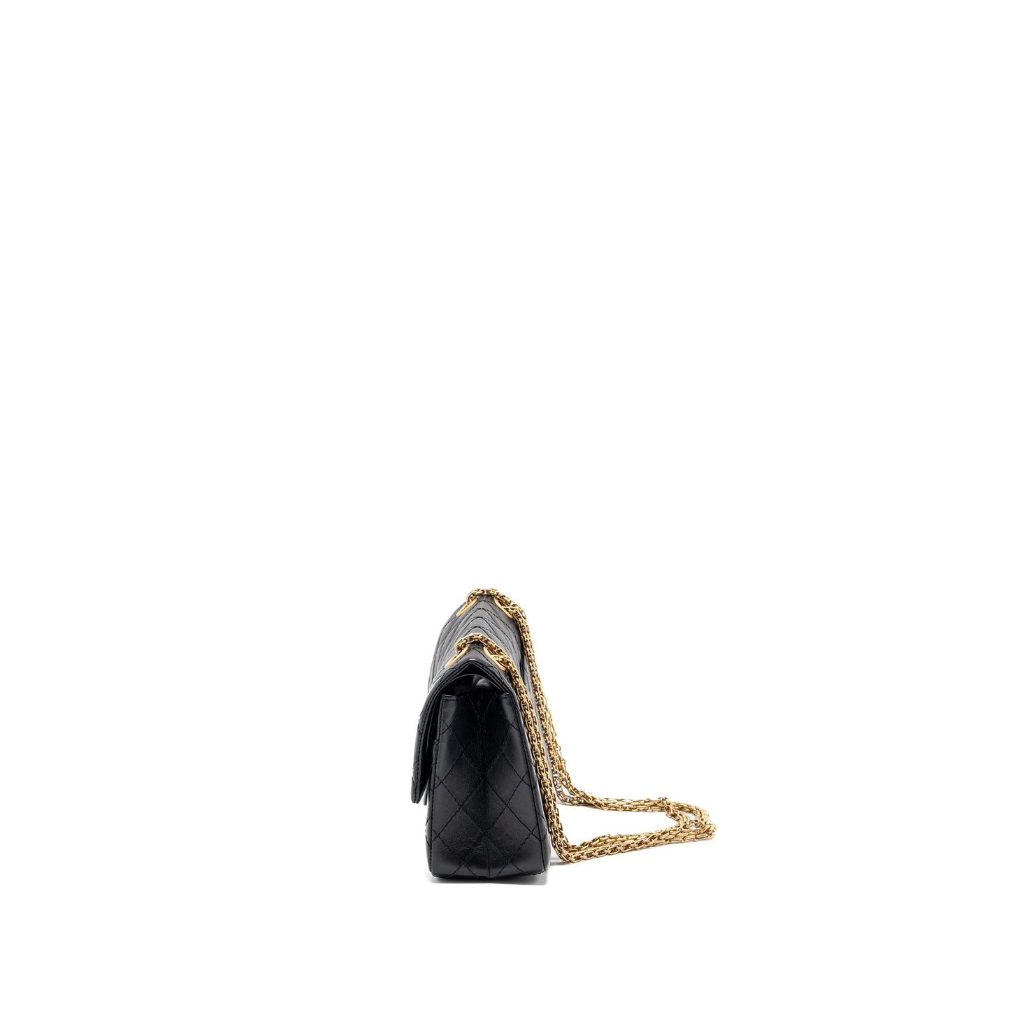 Chanel Small 2.55 reissue double flap bag aged calfskin black