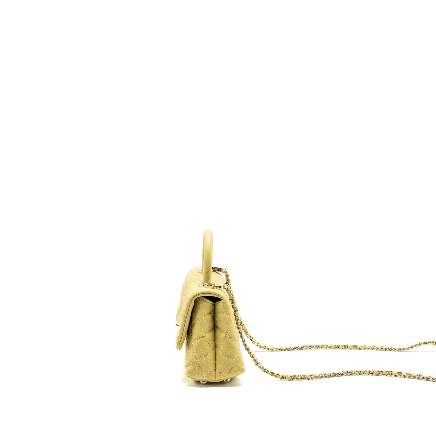 Chanel Mini Cocohandle caviar Yellow L