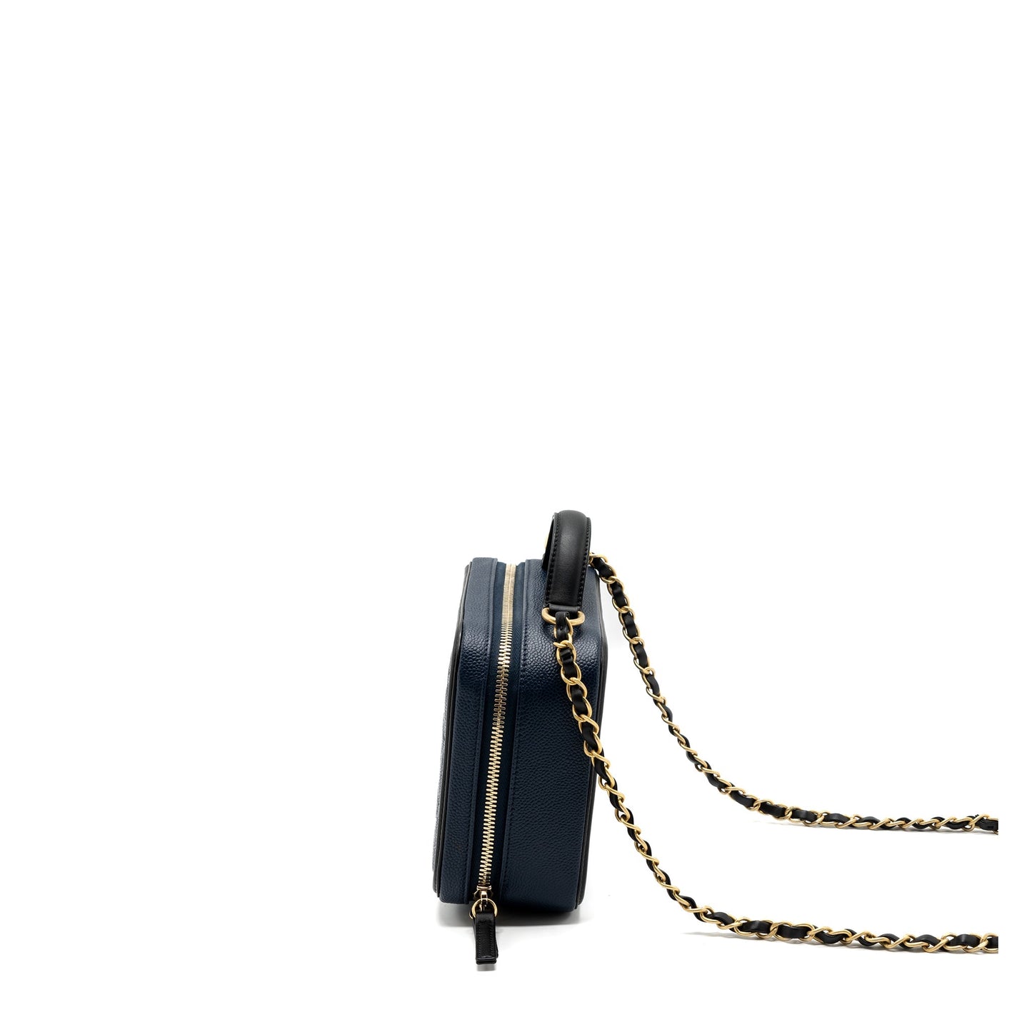 Chanel Filigree Camera Bag Caviar Dark Blue/ Black