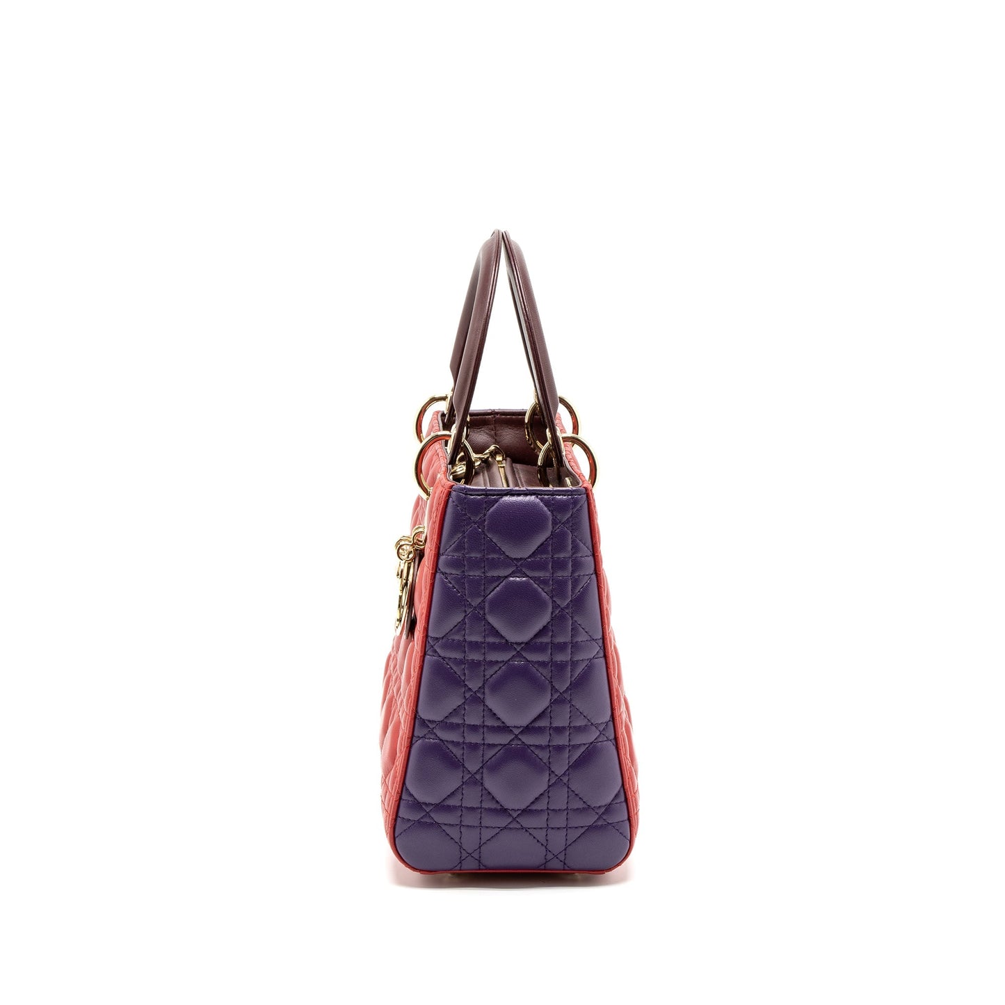 Dior Medium Lady Dior Purse Lambskin Red/Multicolour