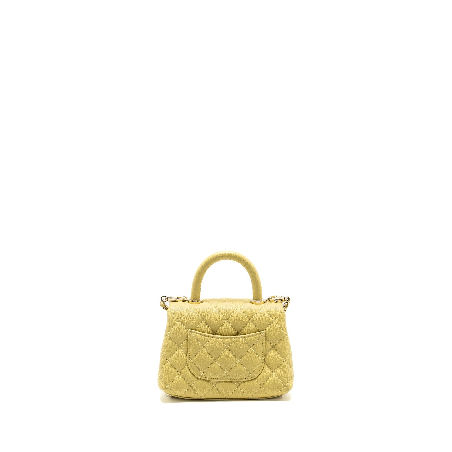Chanel Mini Cocohandle caviar Yellow L