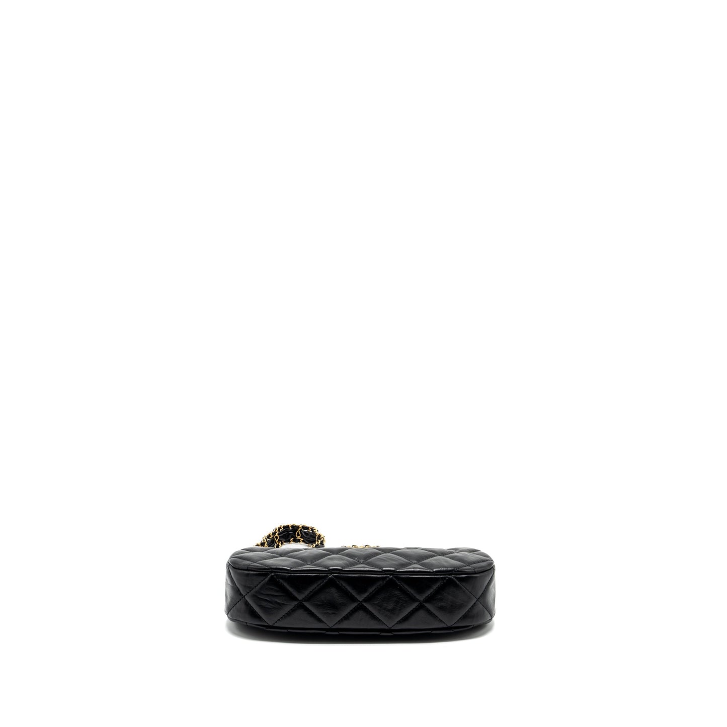 Chanel 23k 19 Hobo Shoulder Bag Calfskin Black  (microchip)