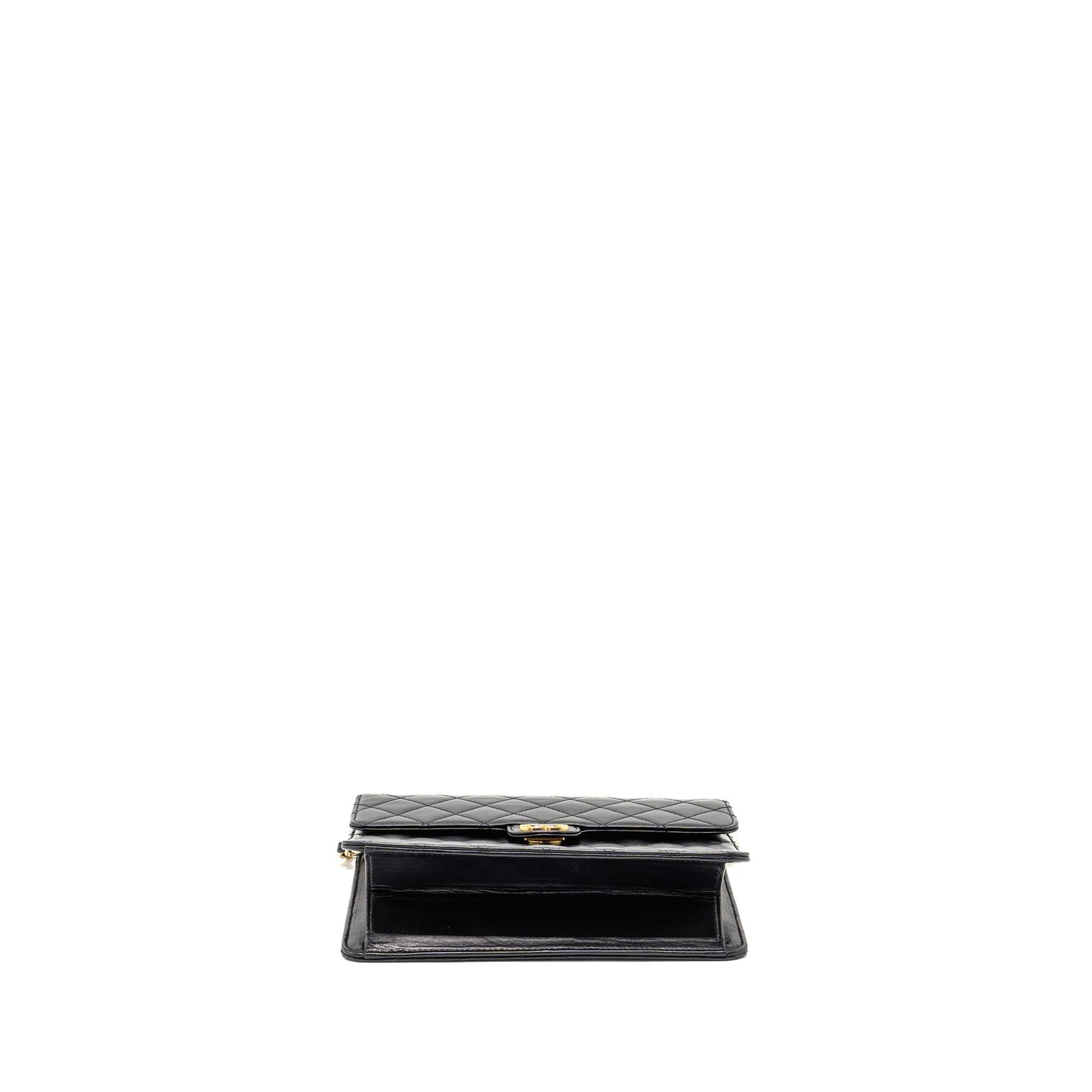 Chanel  Square Flap Chain Bag Lambskin Black