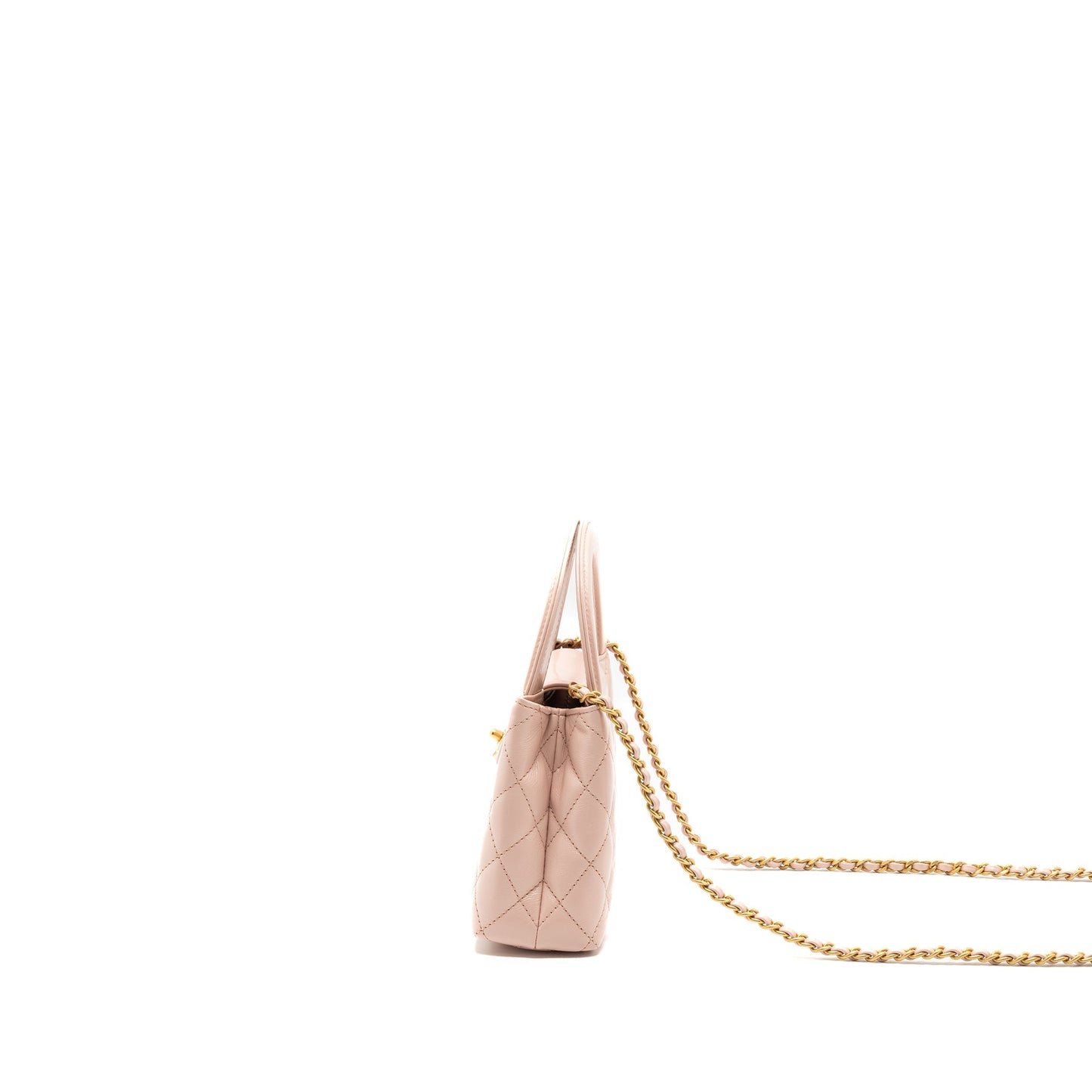 Chanel 23k Mini Shopping Bag Calfskin Light Pink  Brushed (Microchip)