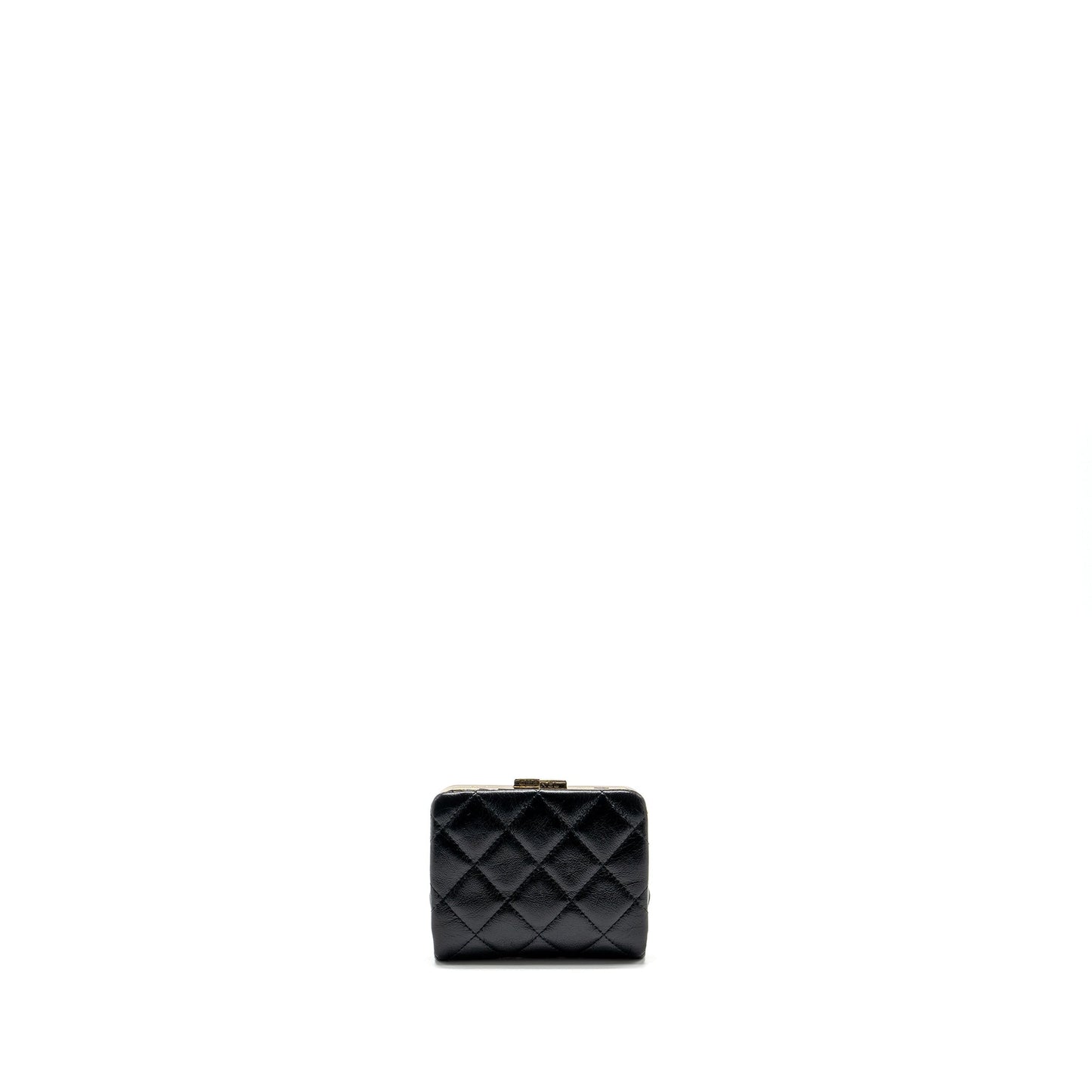 Chanel Quilted Mini Clip Purse With Chain Aged Calfskin Black L (microchip)