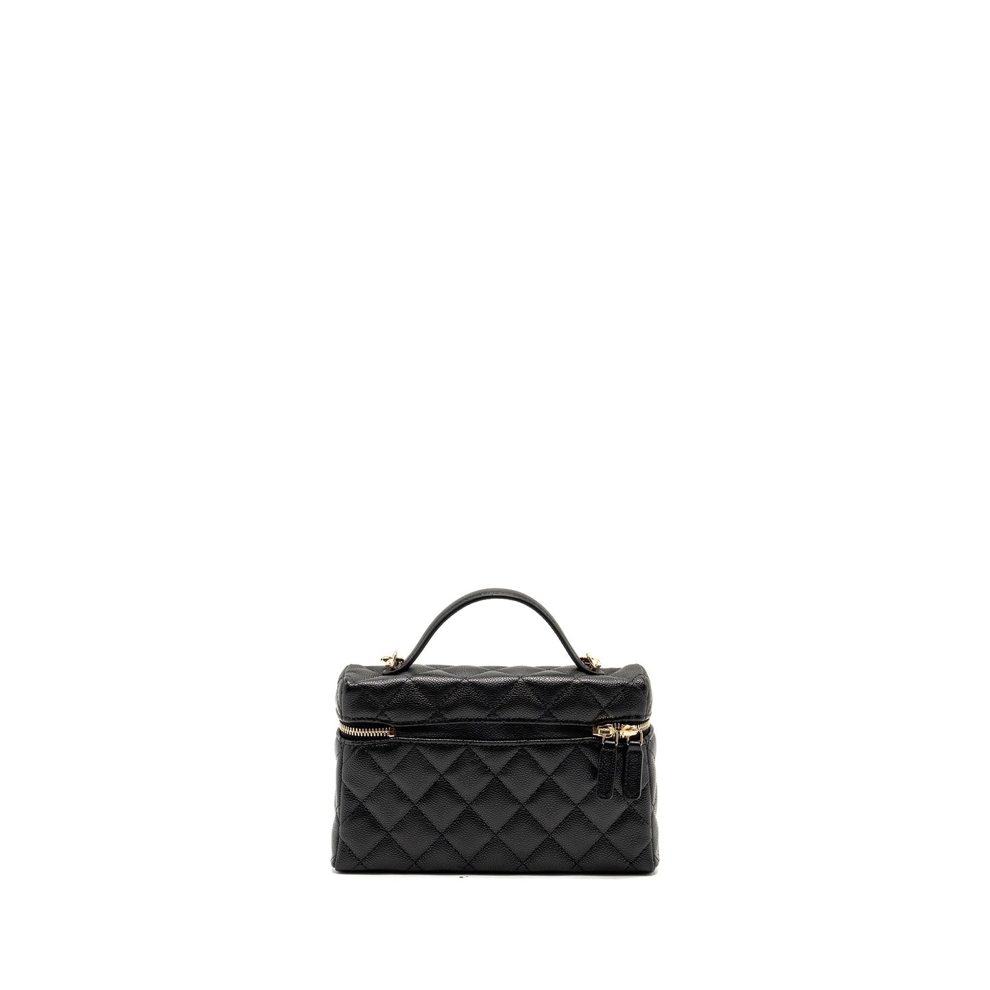 Chanel CC Top Handle Vanity Bag Caviar Black L (Microchip)