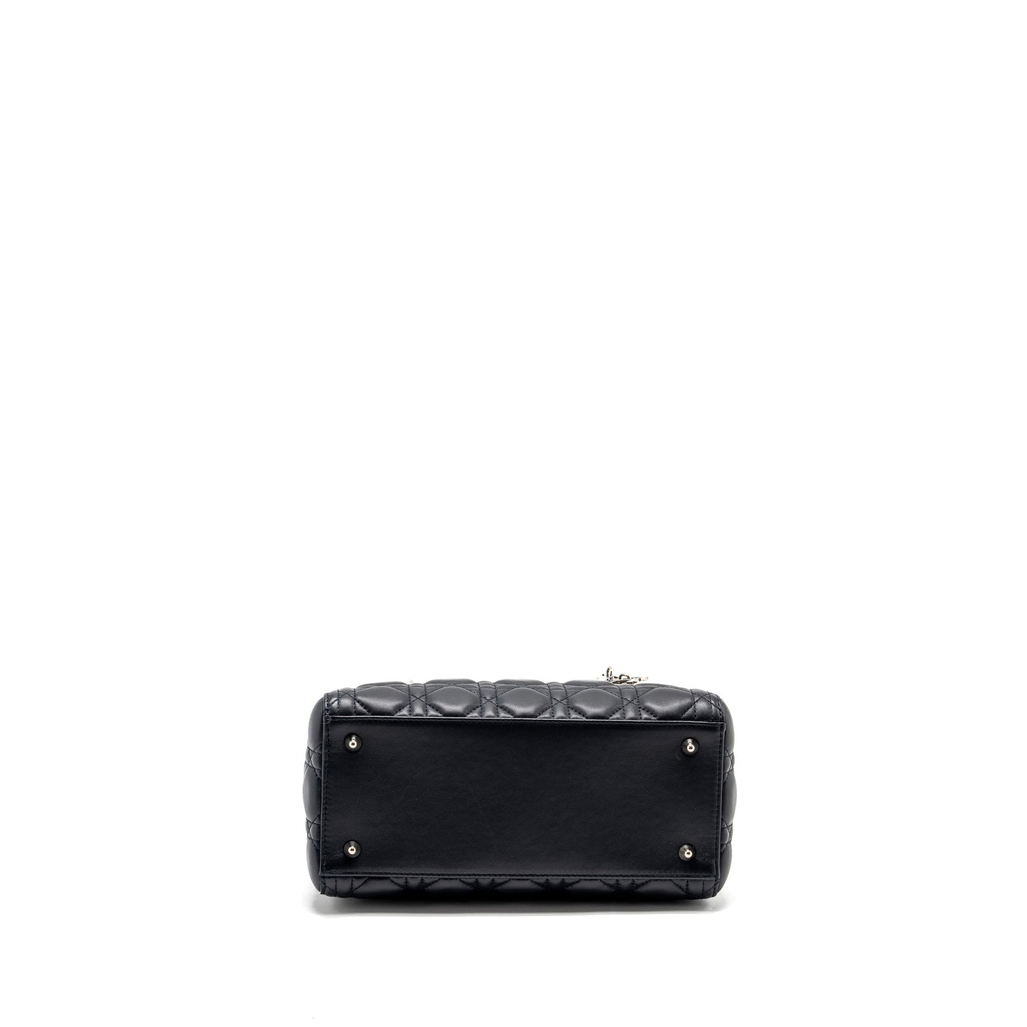Medium Lady Dior Lambskin Dark Blue