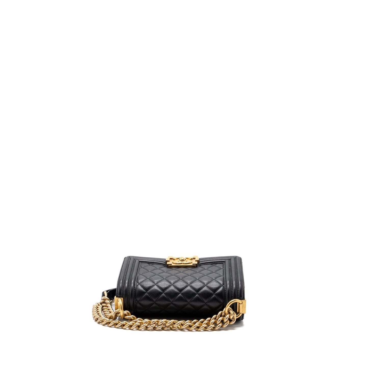 Chanel small boy bag Calfskin black