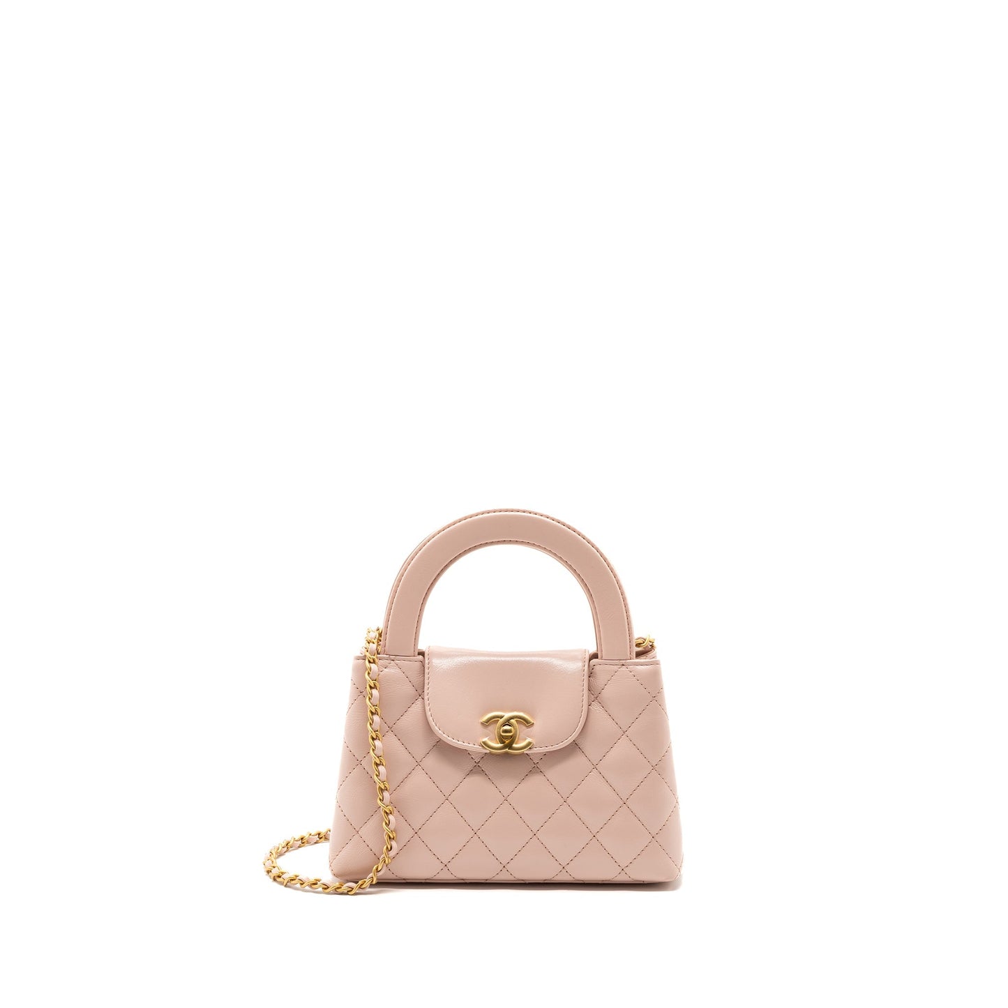 Chanel 23k Mini Shopping Bag Calfskin Light Pink  Brushed (Microchip)