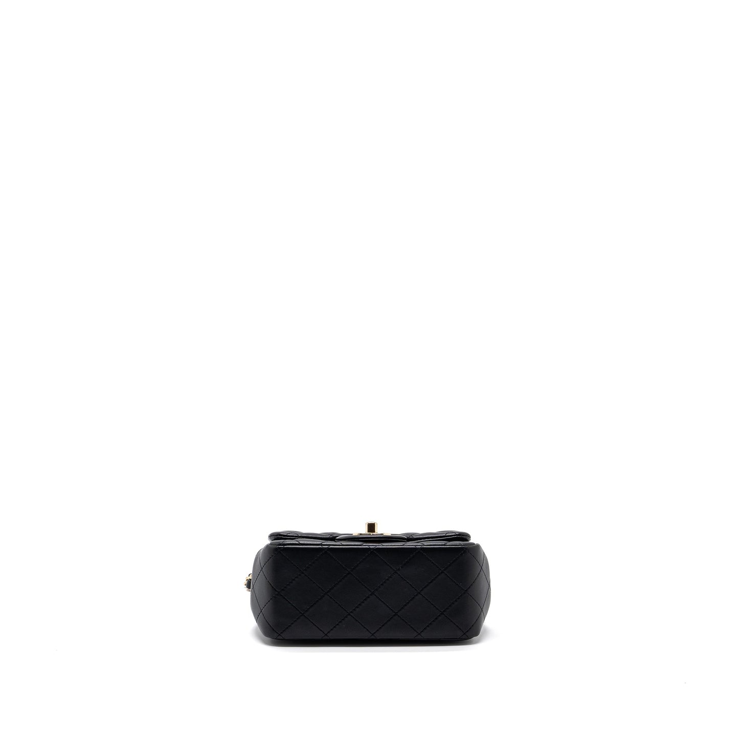 Chanel Classic Mini Square Flap Bag Lambskin Black L