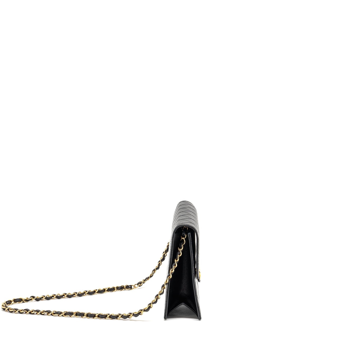 Chanel  Square Flap Chain Bag Lambskin Black