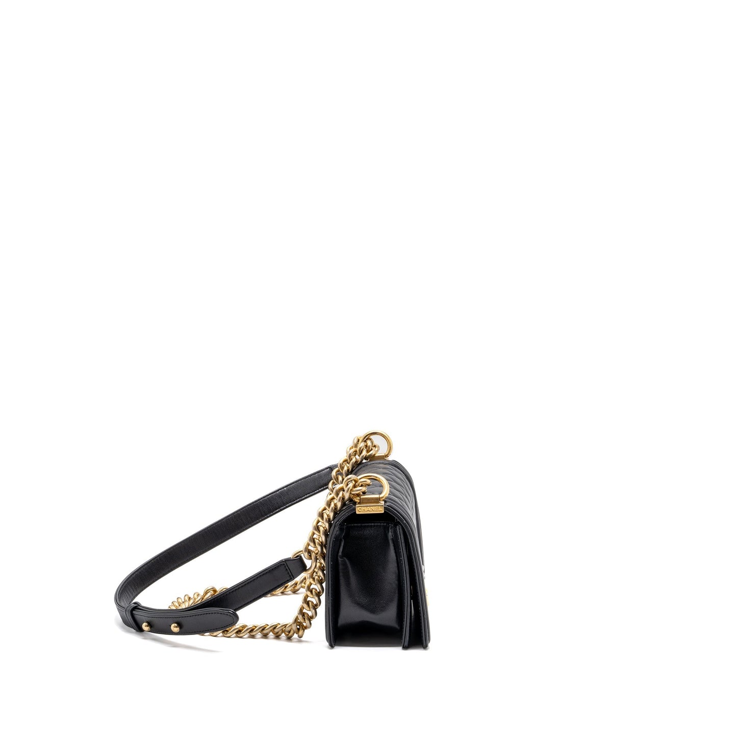 Chanel small boy bag Calfskin black