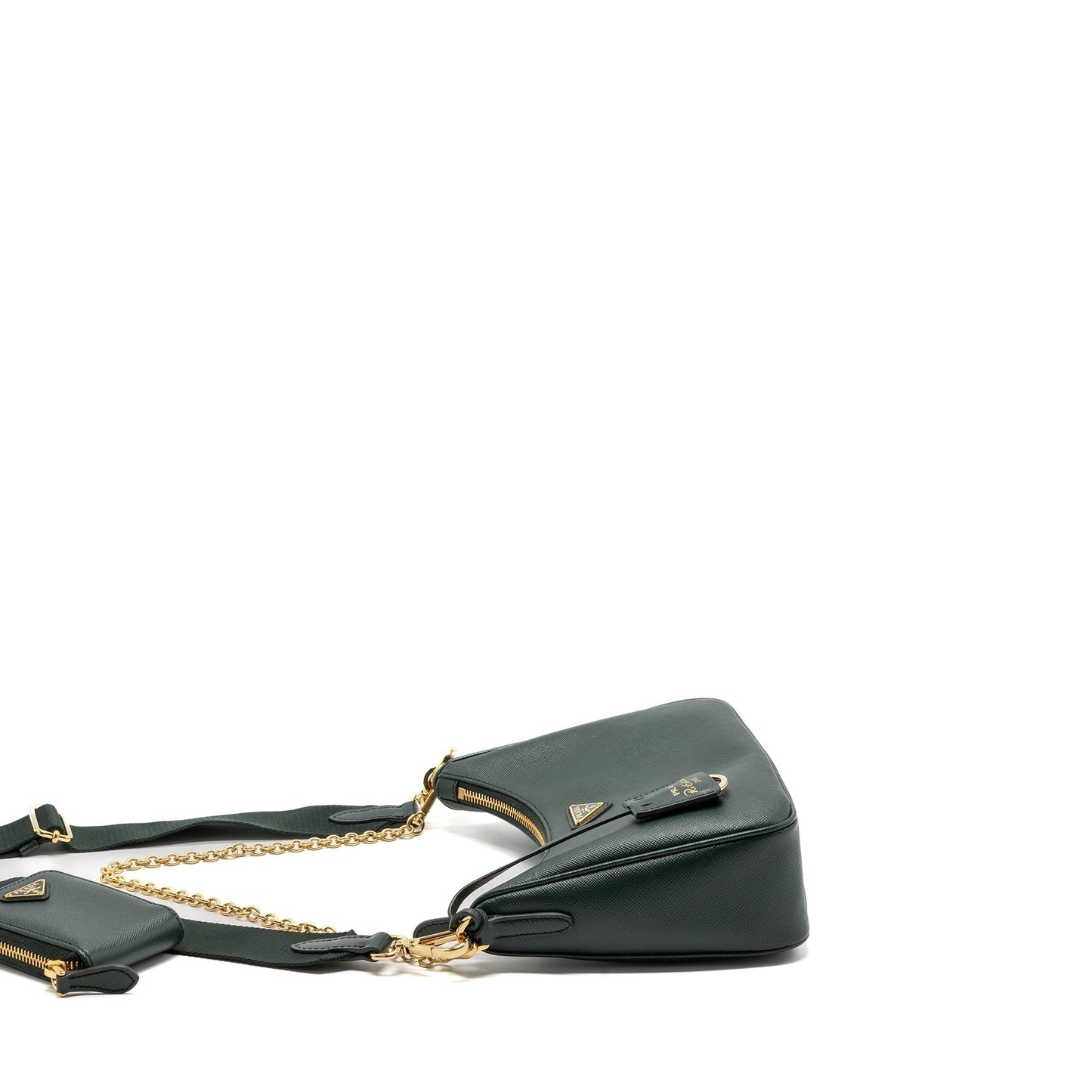 Prada Re-edition 2005 saffiano dark green