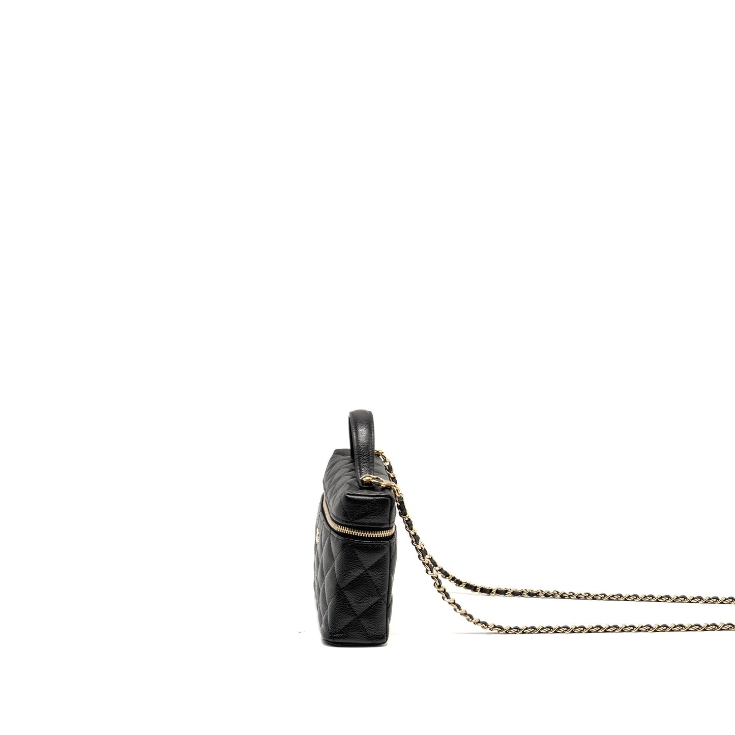 Chanel CC Top Handle Vanity Bag Caviar Black L (Microchip)