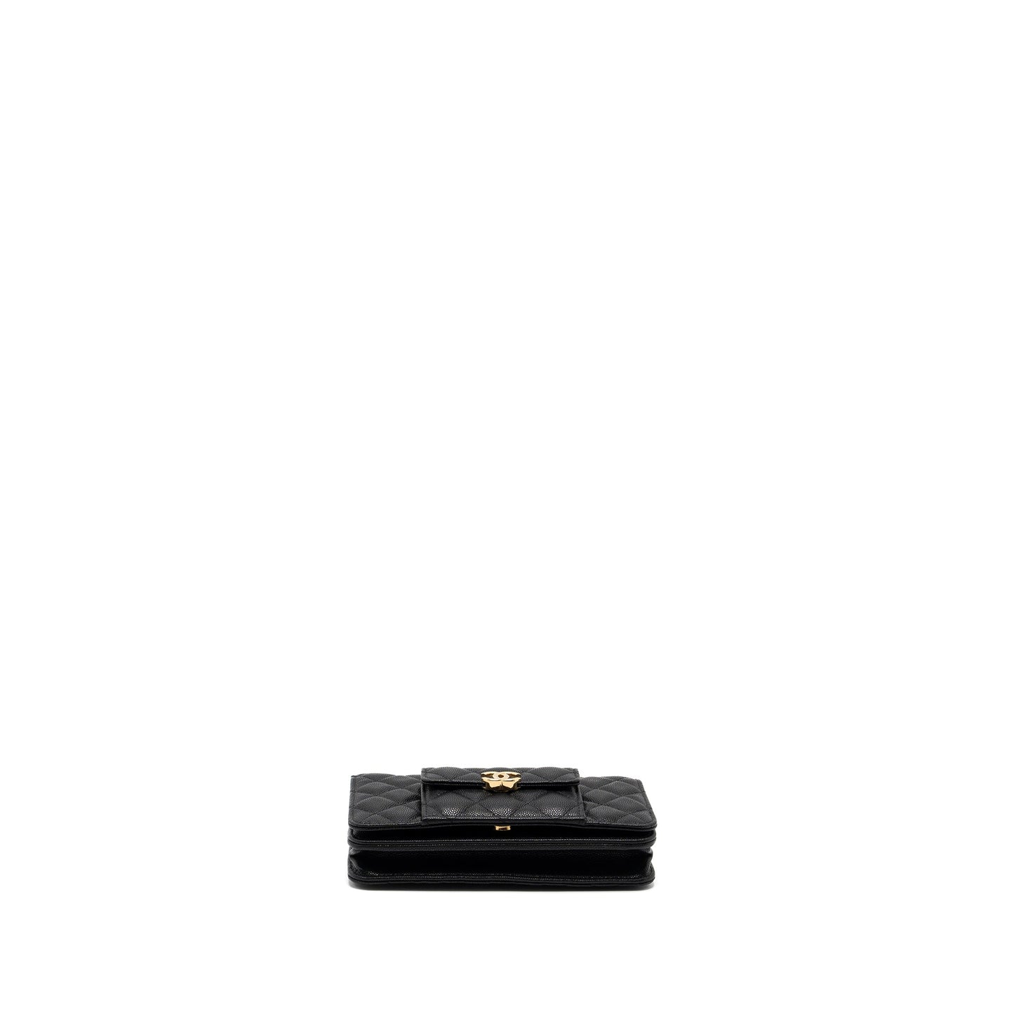 Chanel Wallet on Chain with Pocket Black Caviar  (Microchip)