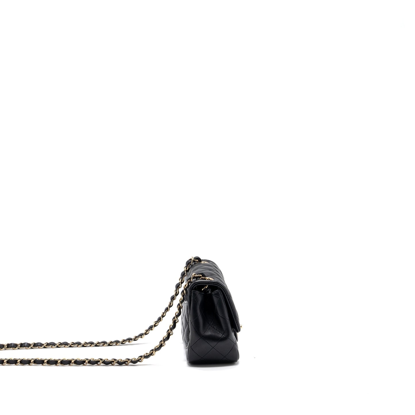 Chanel Classic Mini Square Flap Bag Lambskin Black L