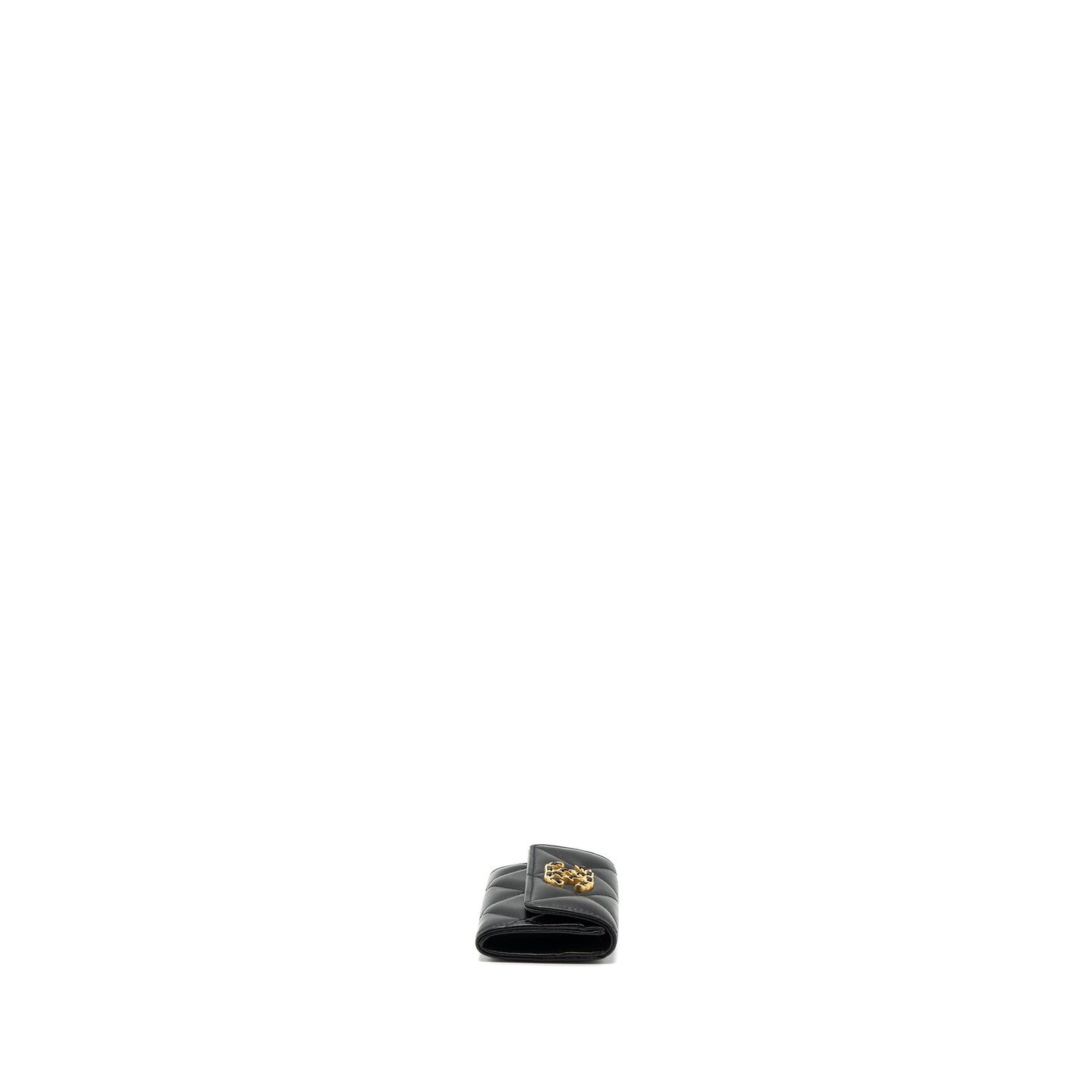 Chanel 19 flap card holder lambskin black  (microchip)