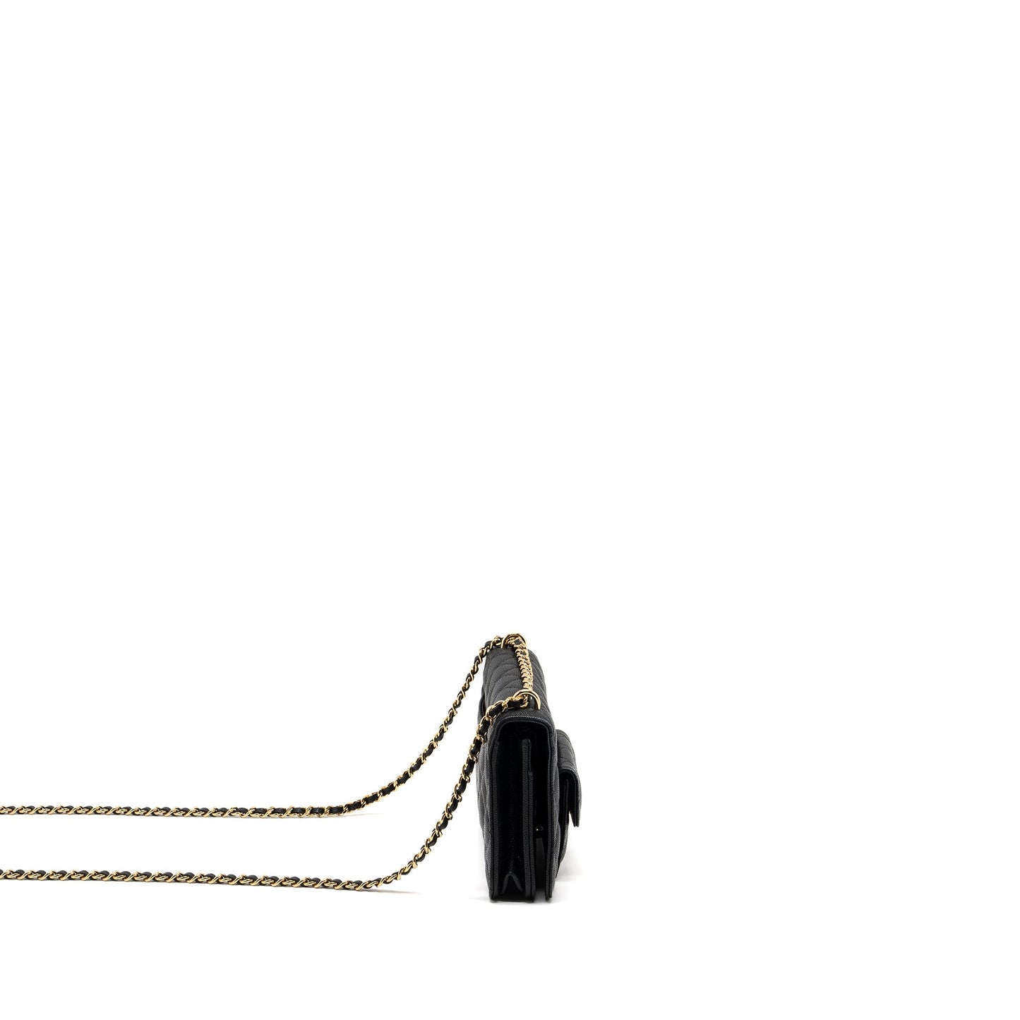 Chanel Wallet on Chain with Pocket Black Caviar  (Microchip)