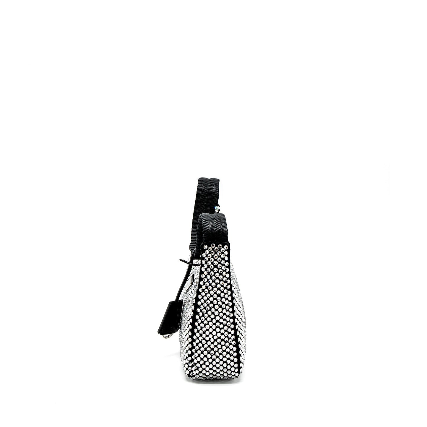 Prada Re-Edition 2000 Mini-Purse Satin/Crystal Black