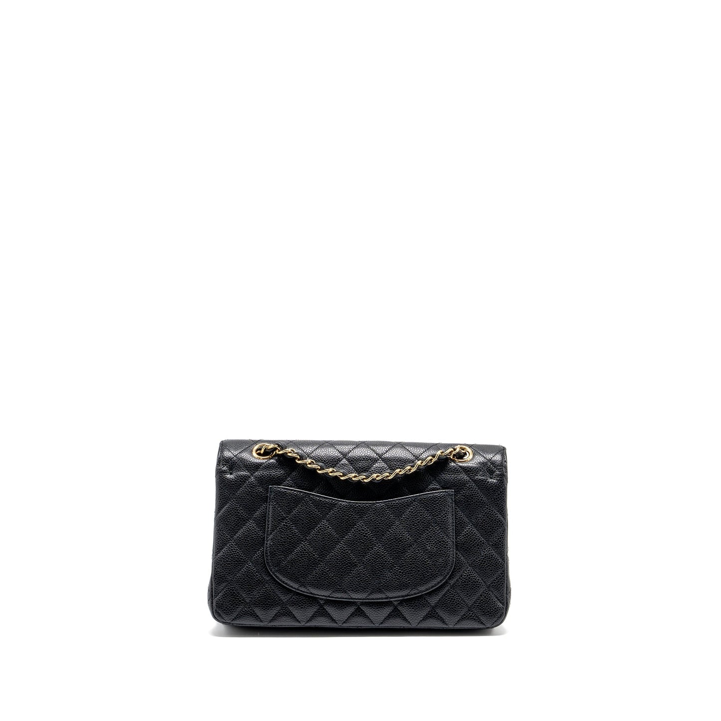 Chanel Medium classic double flap bag caviar Black
