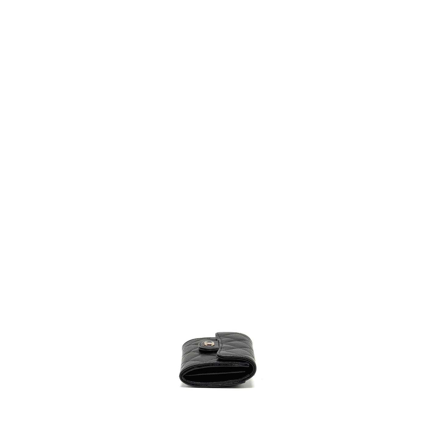 Chanel Classic Flap Card Holder Caviar Black L (Microchip)