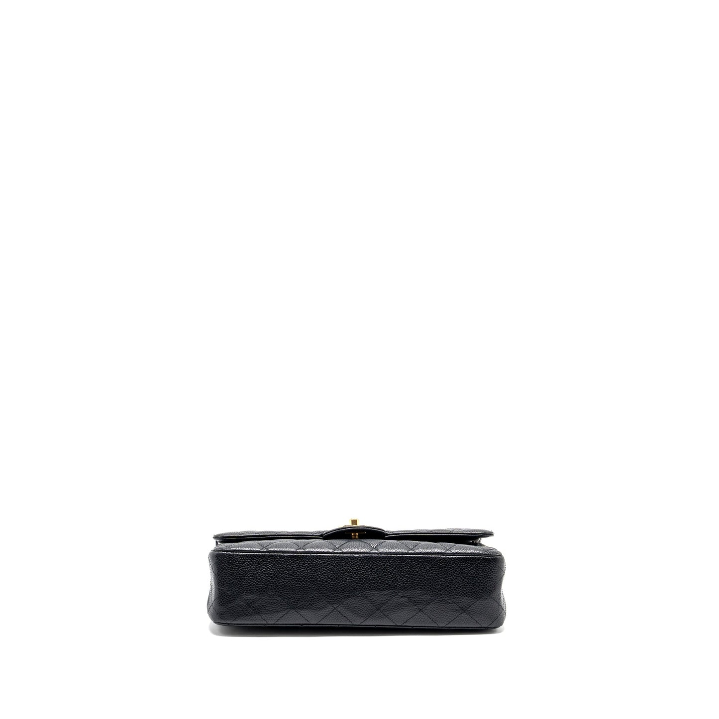 Chanel Medium classic double flap bag caviar Black