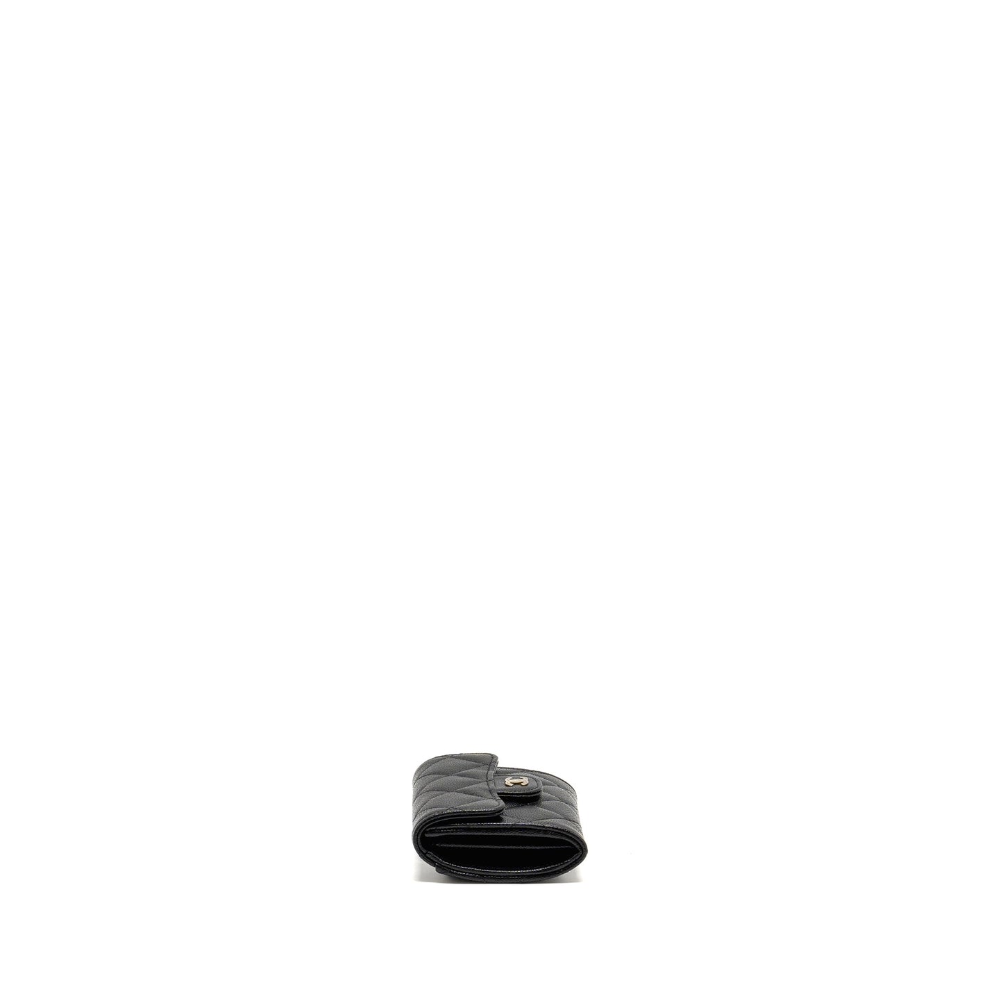 Chanel Classic Flap Card Holder Caviar Black L (Microchip)