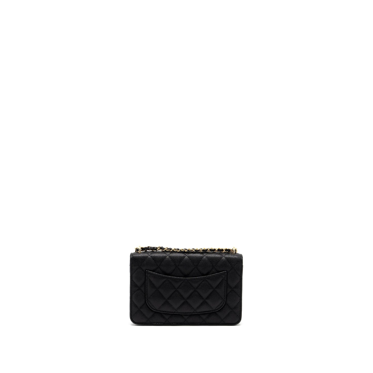 Chanel Wallet on Chain with Pocket Black Caviar  (Microchip)