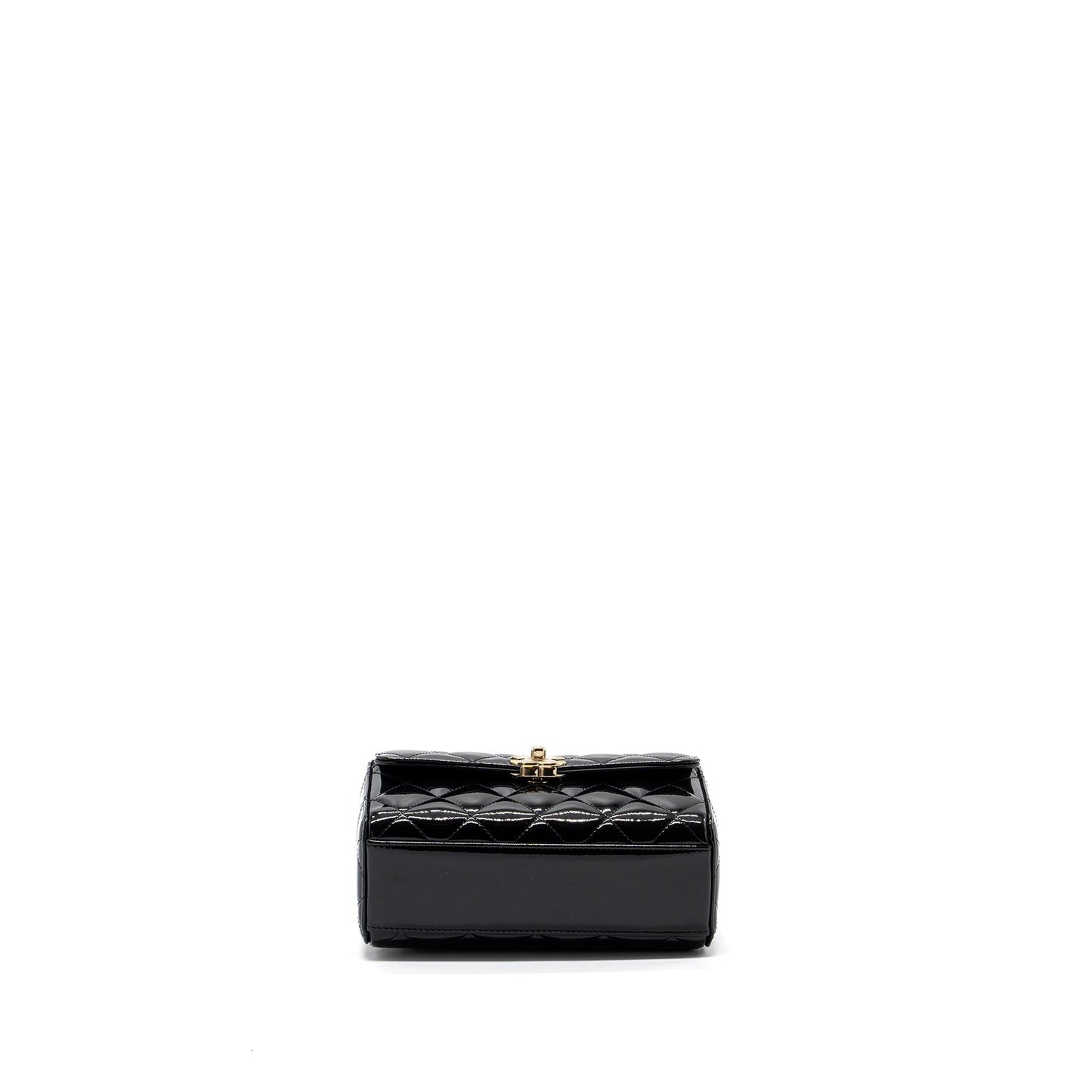 Chanel Small Trendy CC Dual Flap Bag patent black L (microchip)