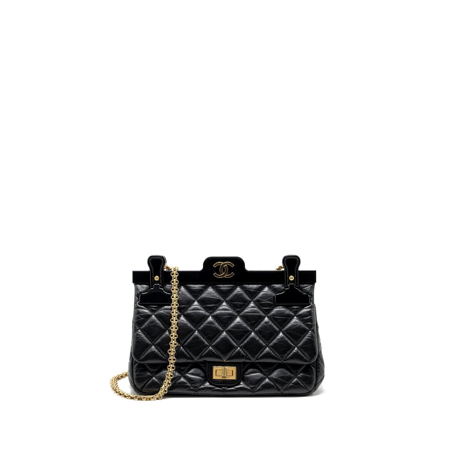 Chanel Hanger Reissue Flap Bag Limited Edition Aged Calfskin Black