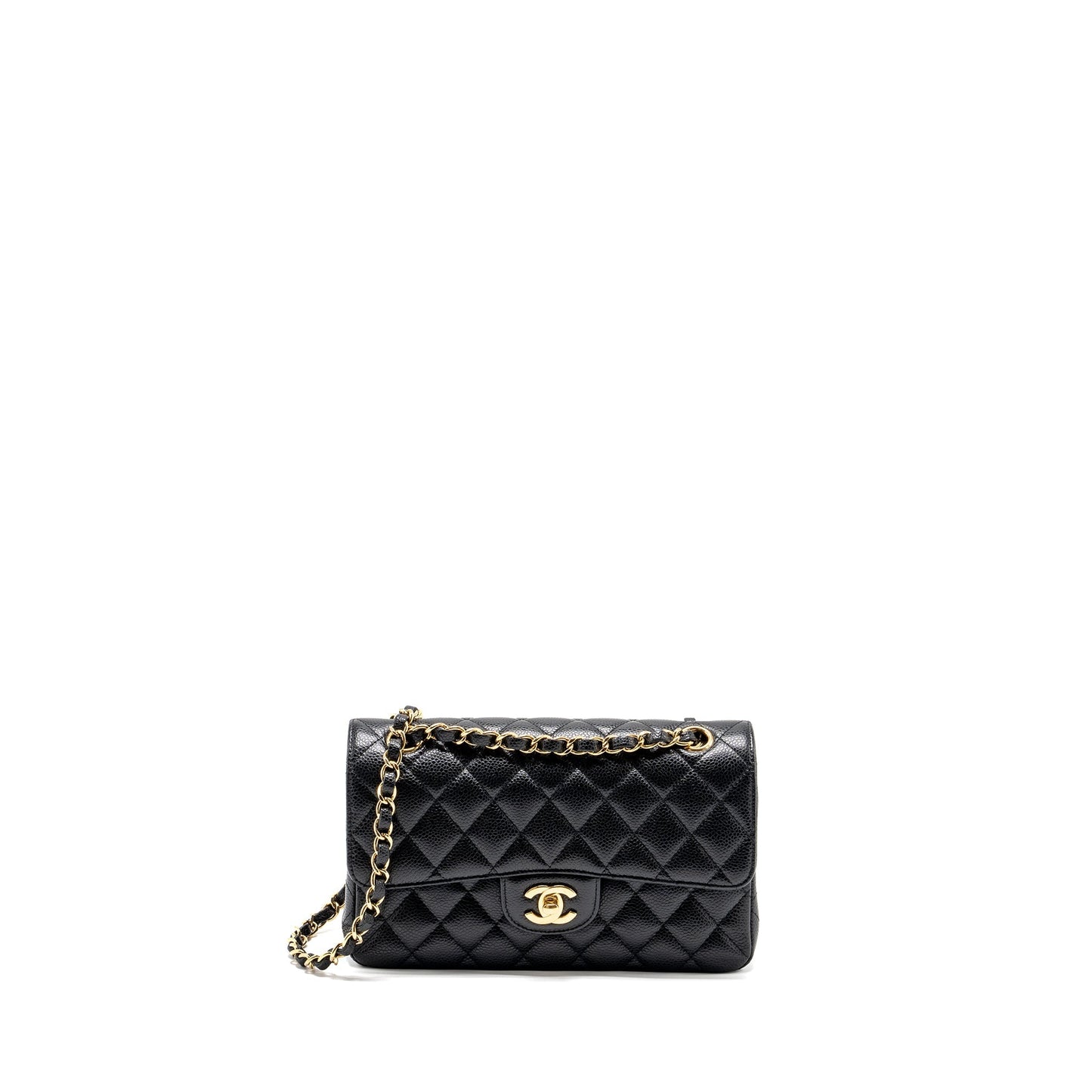 Chanel Small classic double flap bag caviar black