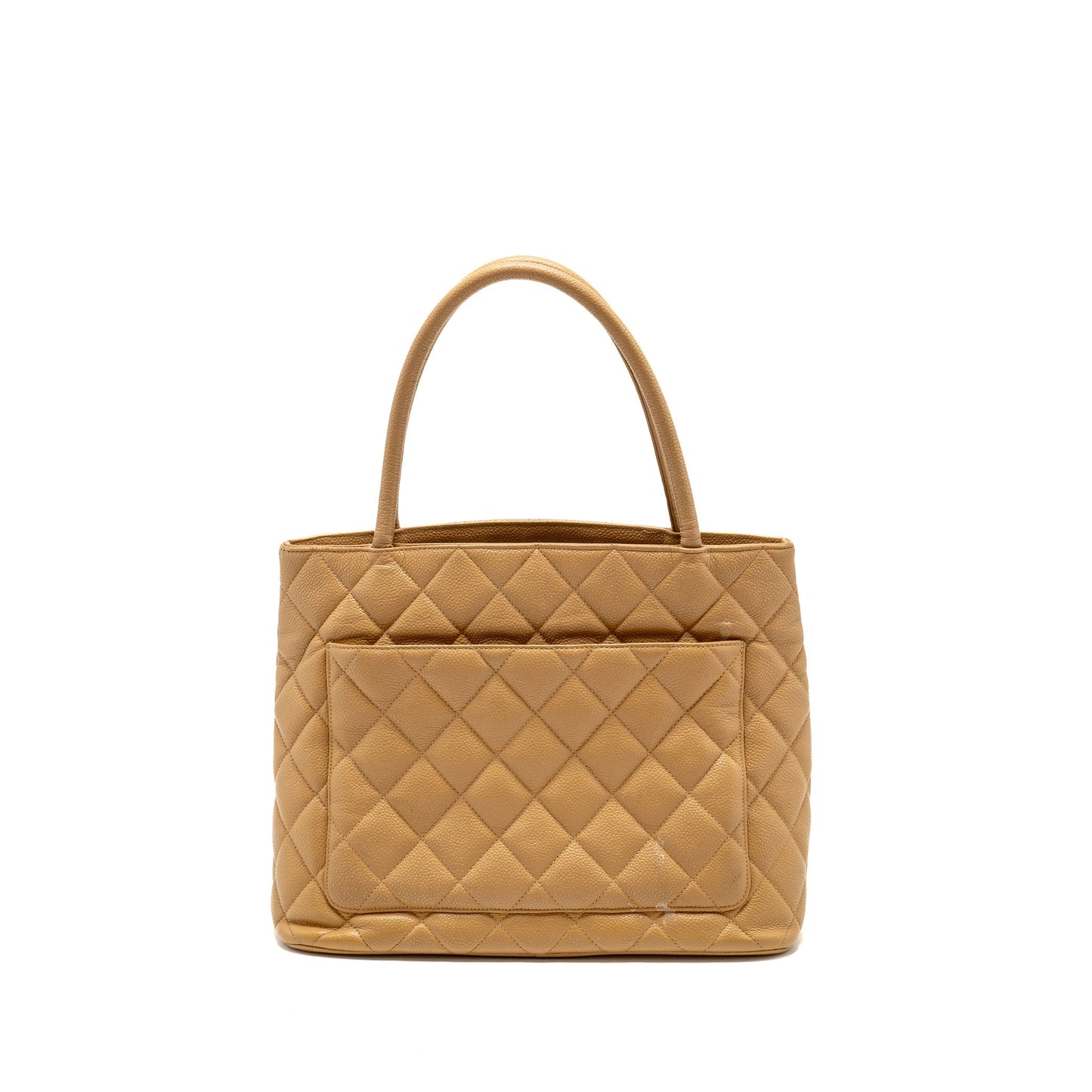 CHANEL  Medallion Tote Bag Caviar Beige