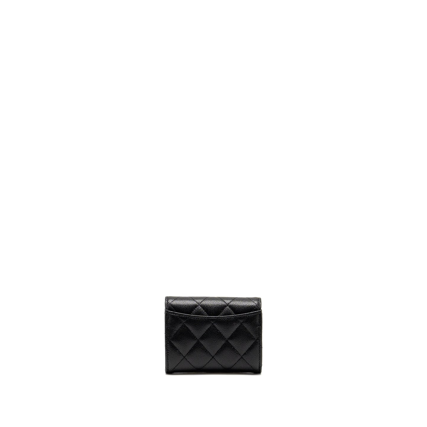 Chanel Classic Flap Card Holder Caviar Black L (Microchip)