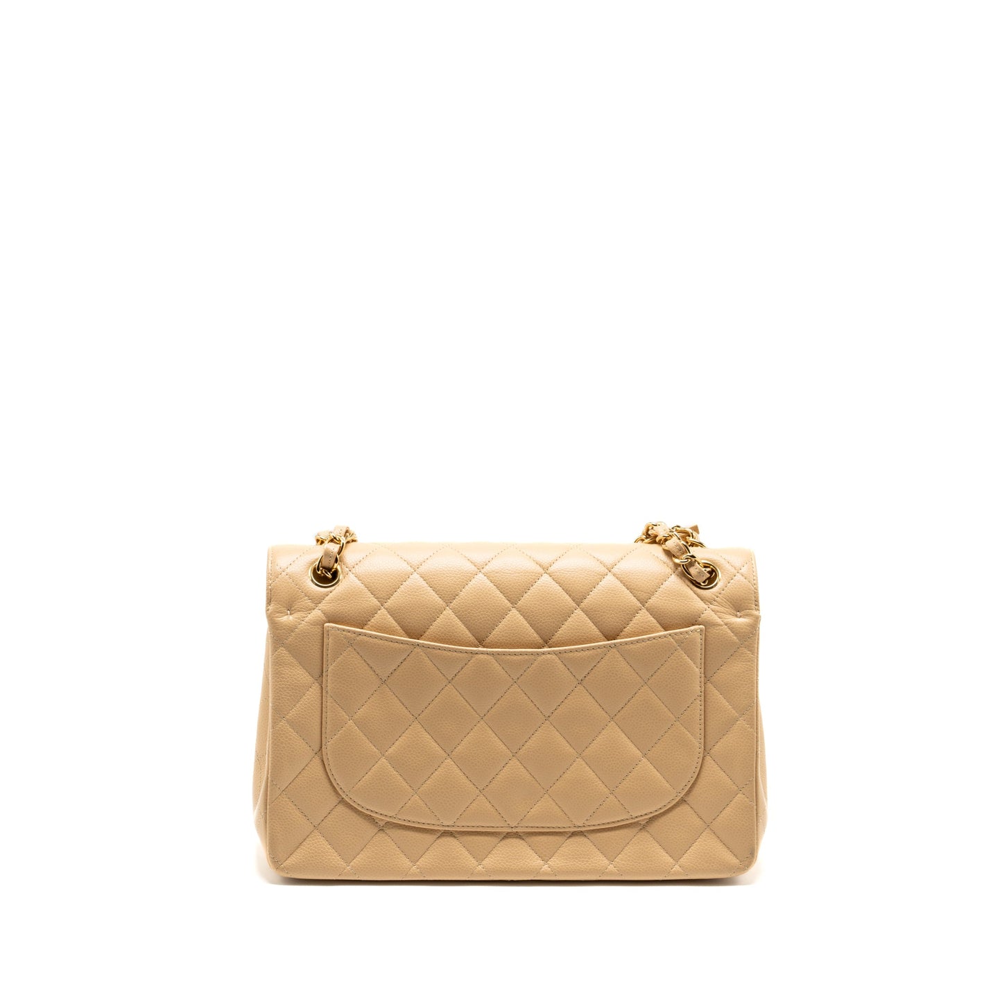 Chanel Jumbo Classic Double Flap Caviar Beige L (Microchip)