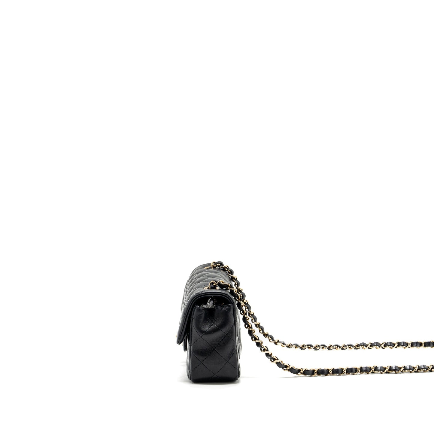 Chanel Classic Mini Rectangular Flap Bag Lambskin Black L (Microchip)