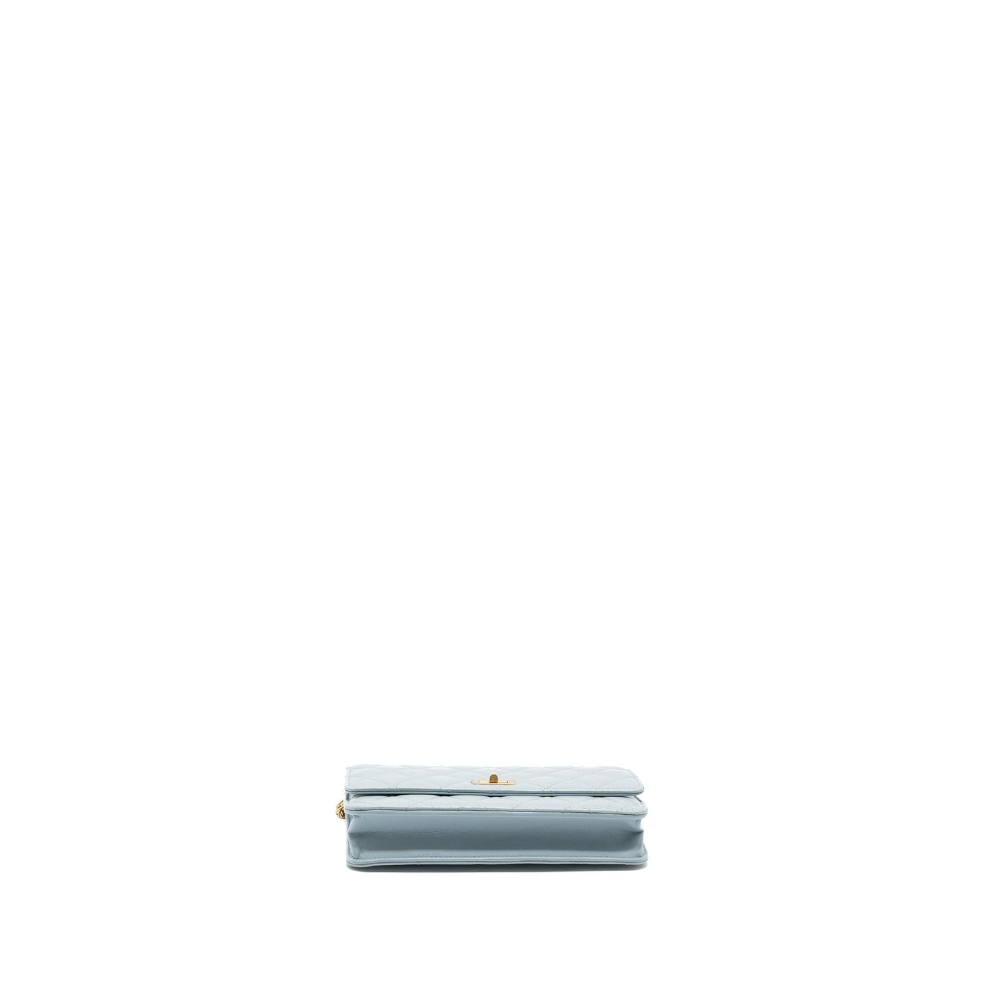 Chanel 2.55 Reissue Wallet on Chain Aged Calfskin Light Blue Brushed  (Microchip)