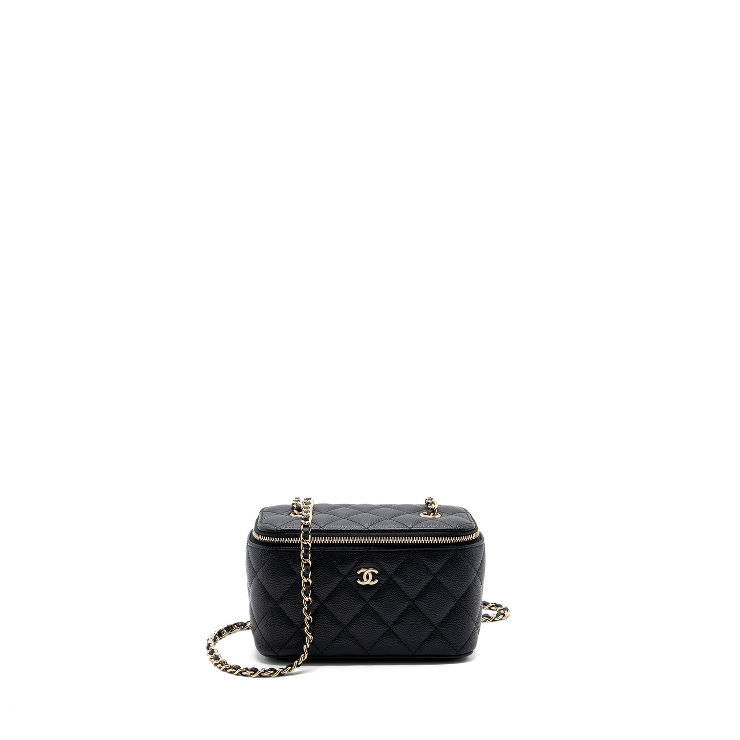 Chanel Long Vanity Case Caviar Black L
