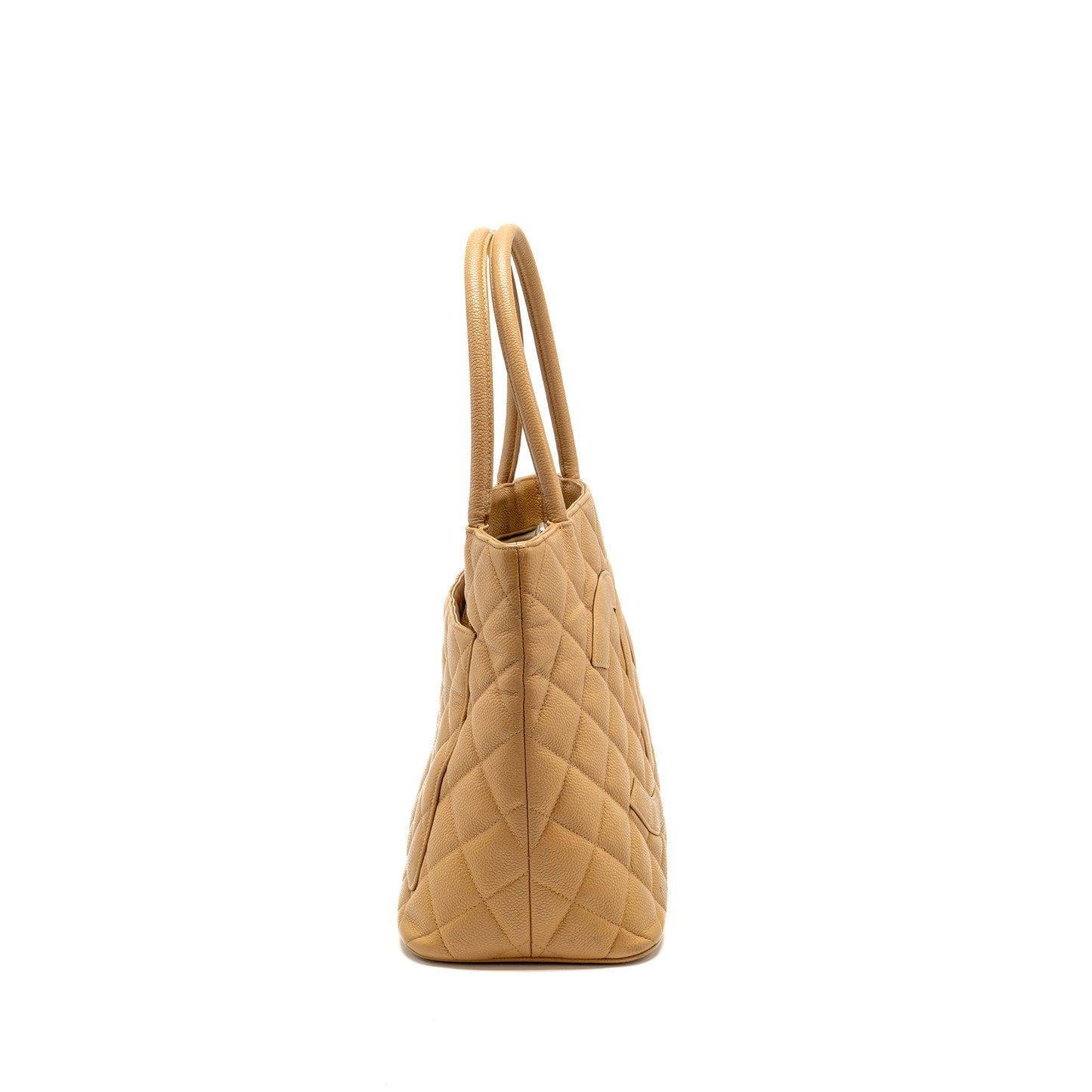 CHANEL  Medallion Tote Bag Caviar Beige