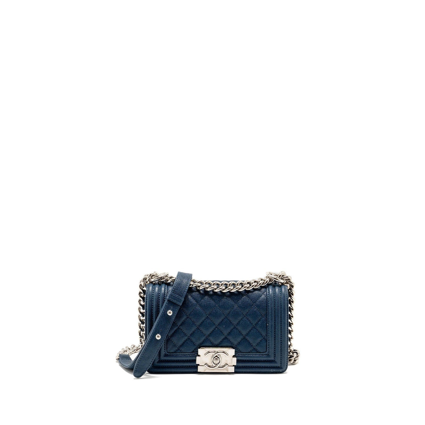 Chanel Small Boy Bag Caviar Navy