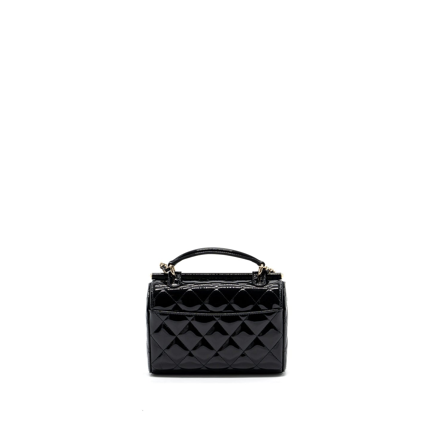 Chanel Small Trendy CC Dual Flap Bag patent black L (microchip)
