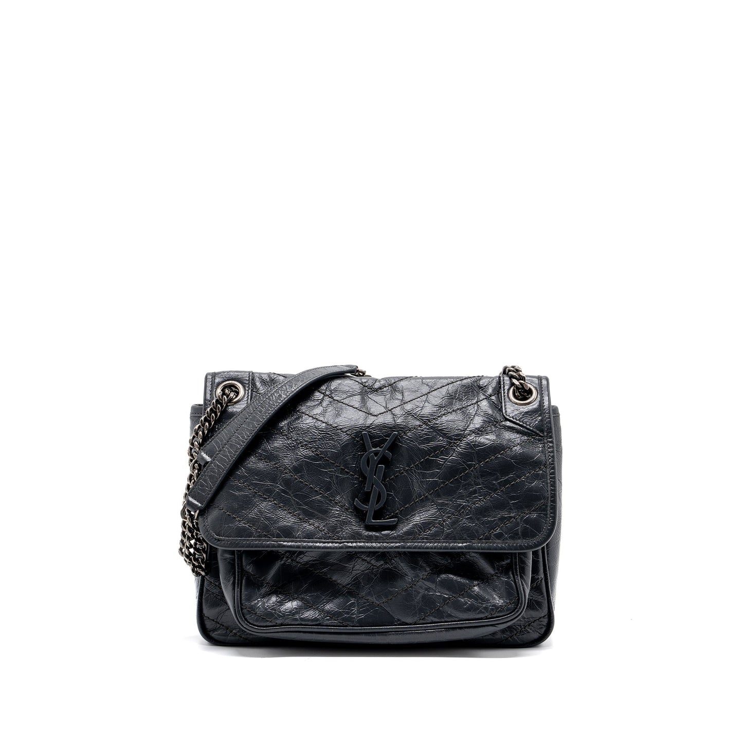Saint laurent Medium Niki calfskin dark grey