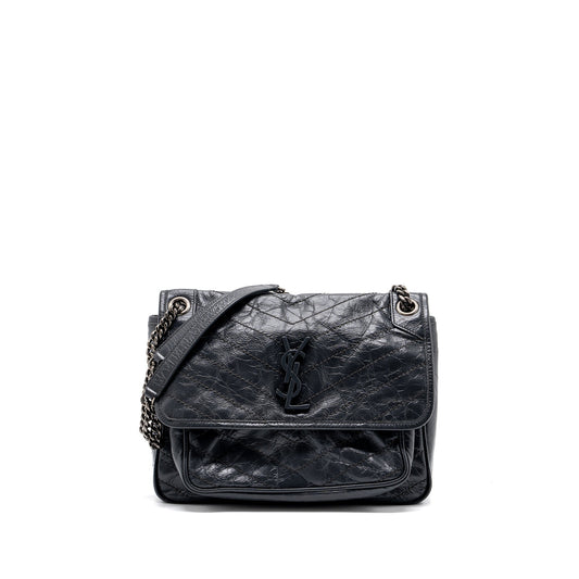 Saint laurent Medium Niki calfskin dark grey