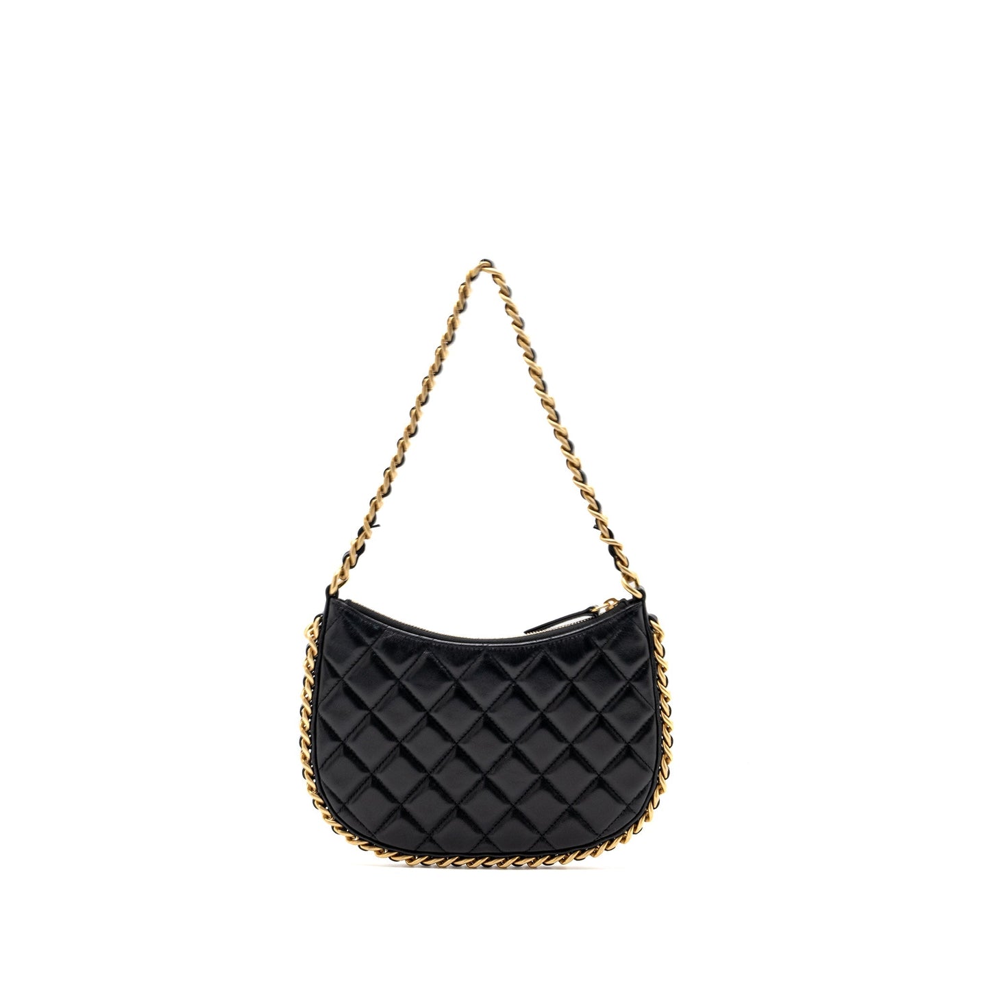 Chanel Hobo Shoulder Bag Lambskin Black (Microchip)